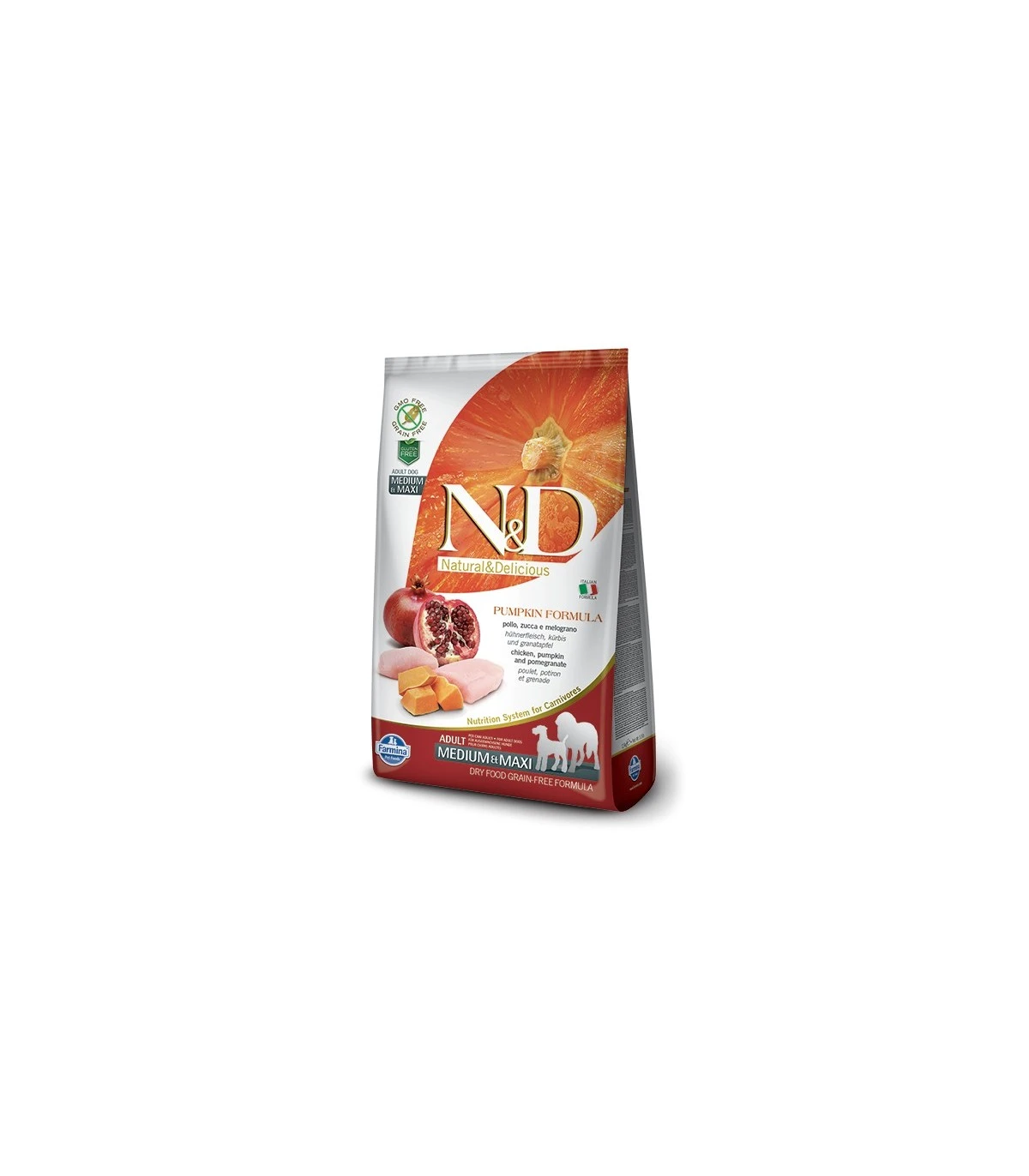 Farmina N&d Pumpkin Grain Free Adult Medio Maxi Pollo Zucca E Melograno 2,5 Kg 1 Farmina N&d Pumpkin Grain Free Adult Medio Maxi Pollo Zucca E Melograno 2,5 Kg