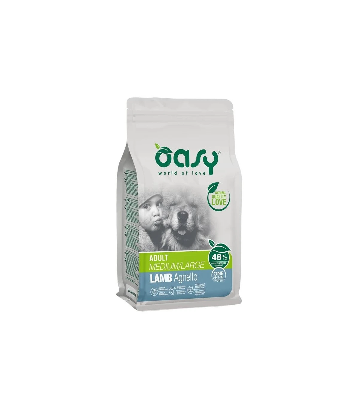 Oasy Cane Adult One Protein Medium Large Agnello 2,5 Kg 1 Oasy Cane Adult One Protein Medium Large Agnello 2,5 Kg