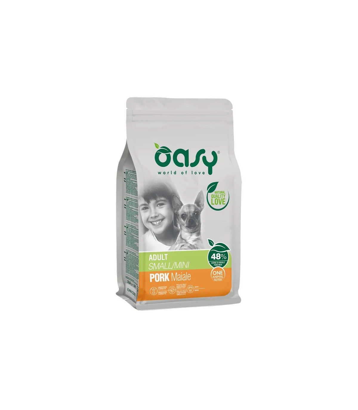 Oasy Cane Adult One Protein Small Mini Maiale 2,5 Kg 1 Oasy Cane Adult One Protein Small Mini Maiale 2,5 Kg