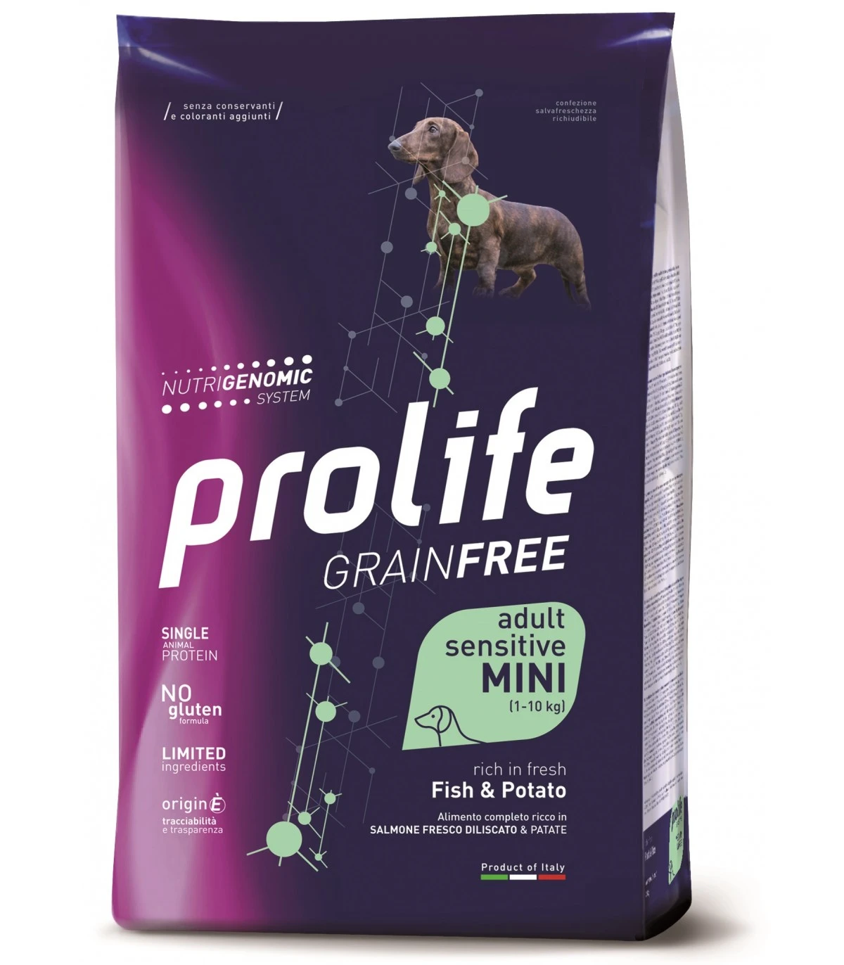 Prolife Cane Grainfree Adult Sensitive Pesce & Patate Mini 2 Kg 1 Prolife Cane Grainfree Adult Sensitive Pesce & Patate Mini 2 Kg