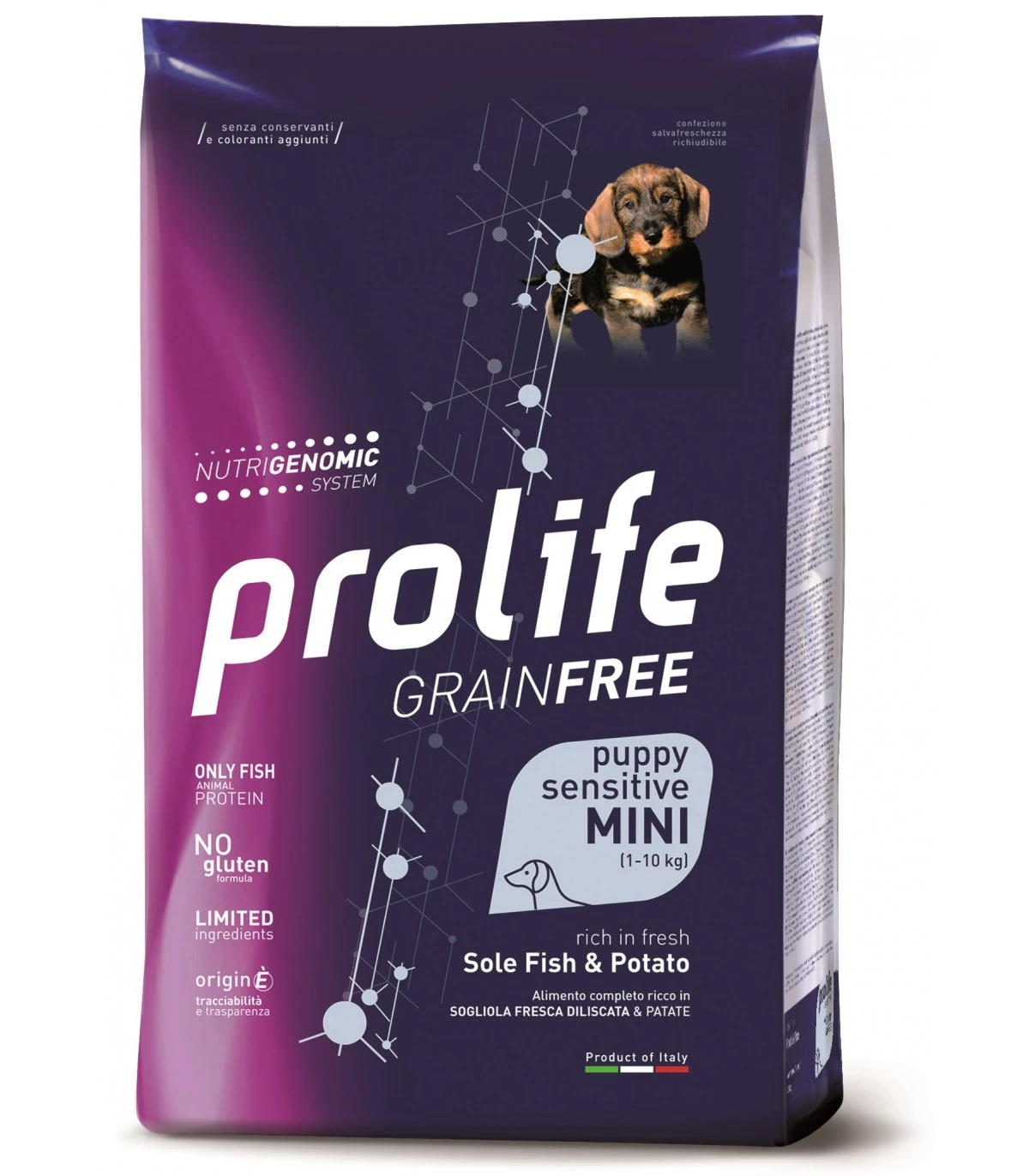 Prolife Cane Grainfree Puppy Sensitive Sogliola & Patate Mini 2 Kg 1 Prolife Cane Grainfree Puppy Sensitive Sogliola & Patate Mini 2 Kg